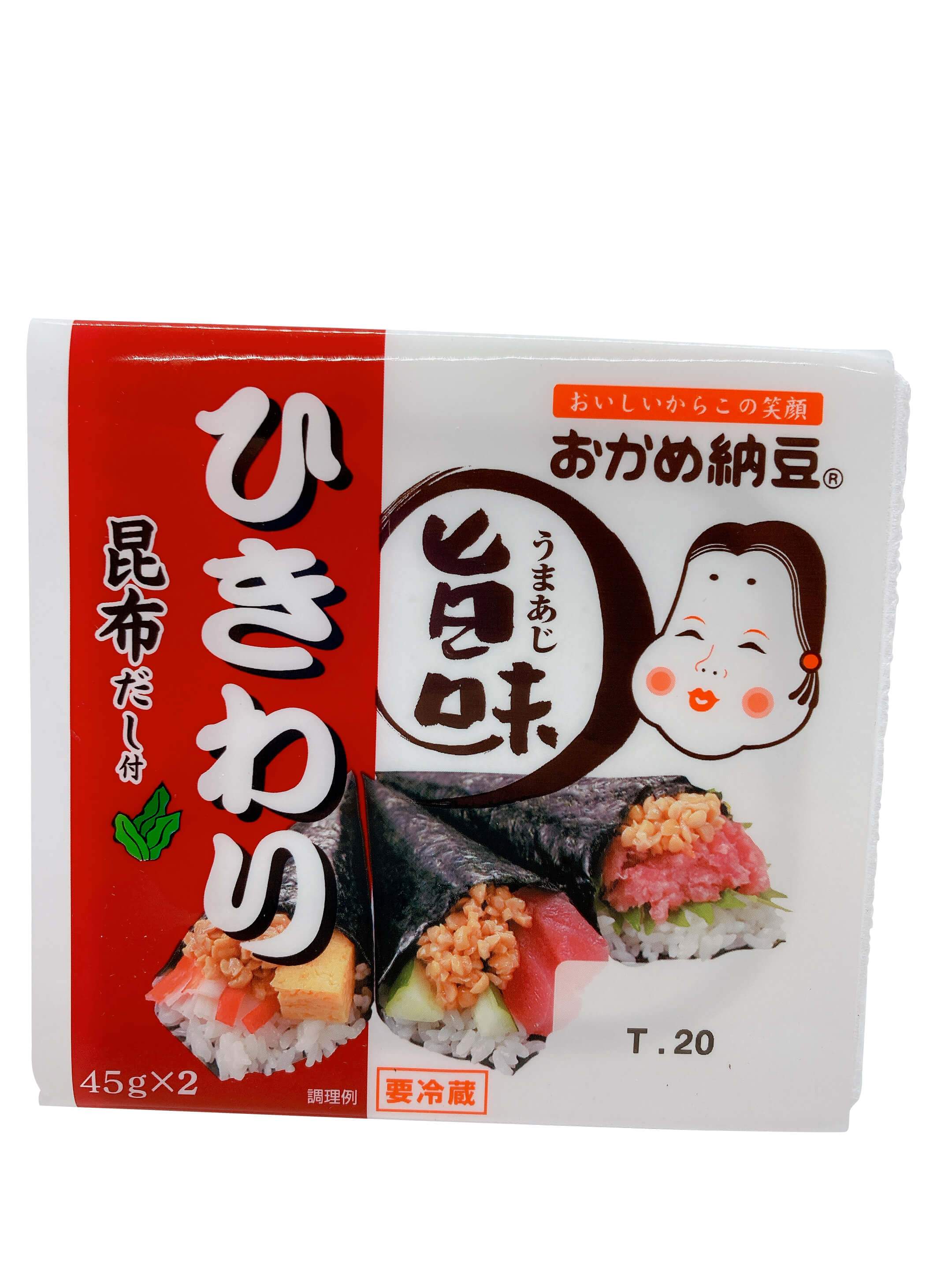 OKAME HIKIWARI MINI-2 NATTO-CS [SOY BEAN] 2X45G | Tofu/Natto